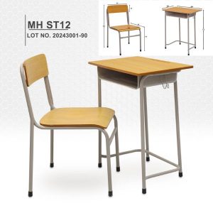 High quality wholesale school furniture sets single mdf metal student desk chair