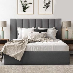 Deep Grey Polygon Bed