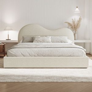 The Bespoke Eva Boucle Upholstered Bed Frame