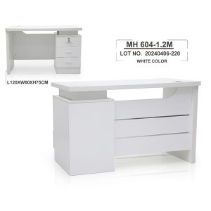 Office staff desk with built-in Drawers