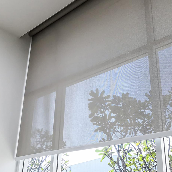 Pale Grey Sunscreen Magic Roller Blinds